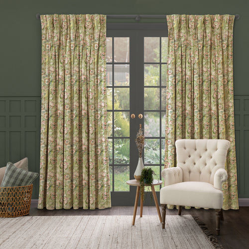 Floral Green M2M - Langdale Printed Made to Measure Curtains Sweetpea Voyage Maison