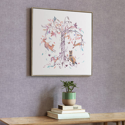 Animal Grey Wall Art - Leaping Into the Fauna  Framed Canvas Stone Voyage Maison