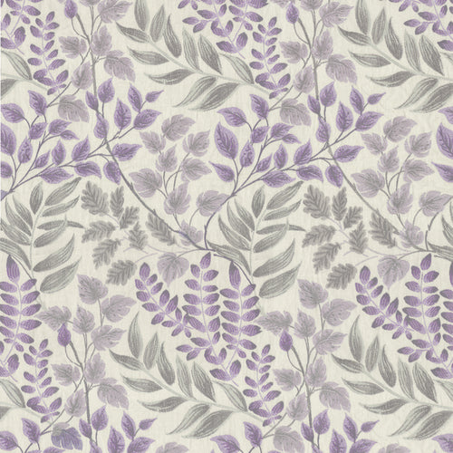 Floral Purple Fabric - Lestari Woven Jacquard Fabric (By The Metre) Heather Voyage Maison