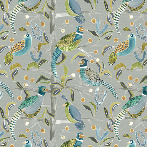 Animal Green Wallpaper - Lossie  1.4m Wide Width Wallpaper (By The Metre) Pine Voyage Maison