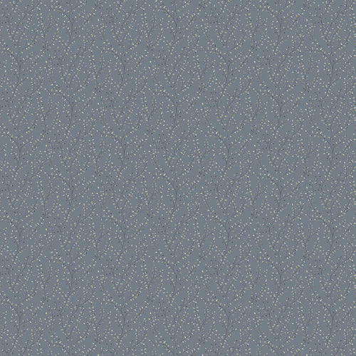 Floral Blue Fabric - Lucia Printed Cotton Fabric (By The Metre) Lake Voyage Maison