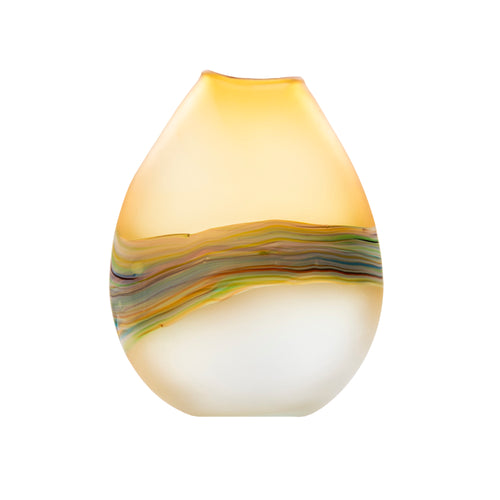 Yellow Glassware - Lucius Frosted Vase Citrine Voyage Maison