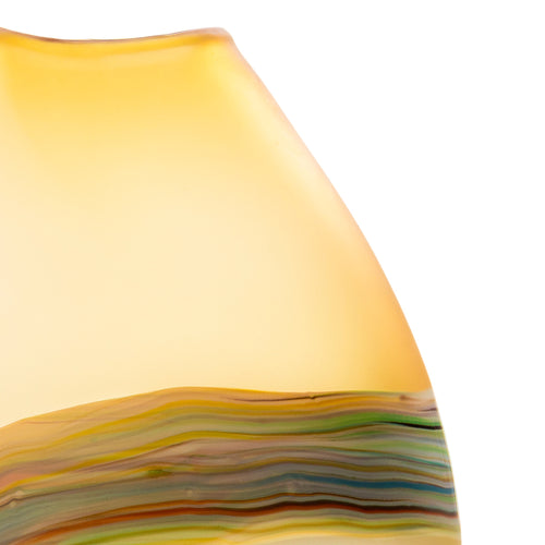 Yellow Glassware - Lucius Frosted Vase Citrine Voyage Maison