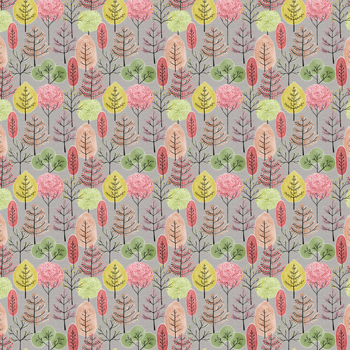 Floral Orange Fabric - Lyall Printed Cotton Fabric (By The Metre) Sandstone Voyage Maison