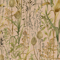 Samples - Lydiard Printed Cotton Fabric Sample Swatch Apricot Voyage Maison