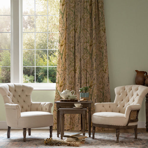 Floral Orange M2M - Lydiard Printed Cotton Made to Measure Curtains Apricot Voyage Maison