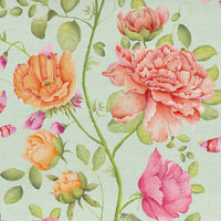 Samples - Maisie Printed Cotton Fabric Sample Swatch Sage Voyage Maison