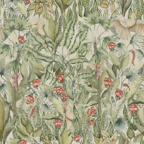 Jungle Green M2M - Mangrove Printed Cotton Made to Measure Curtains Green Voyage Maison