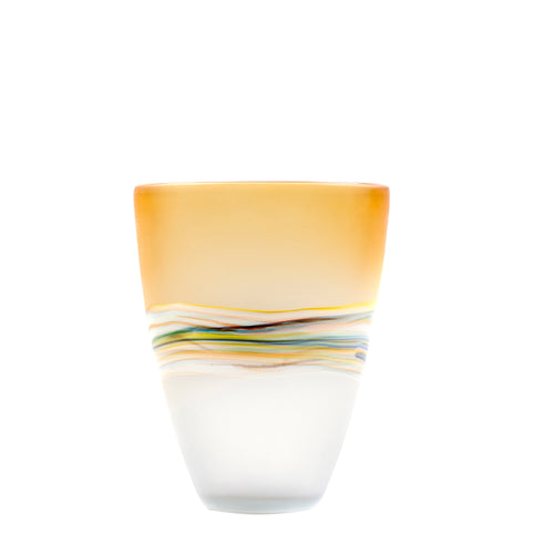 Yellow Glassware - Marcellus Frosted Vase Citrine Voyage Maison