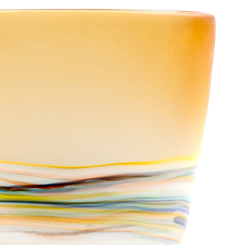 Yellow Glassware - Marcellus Frosted Vase Citrine Voyage Maison