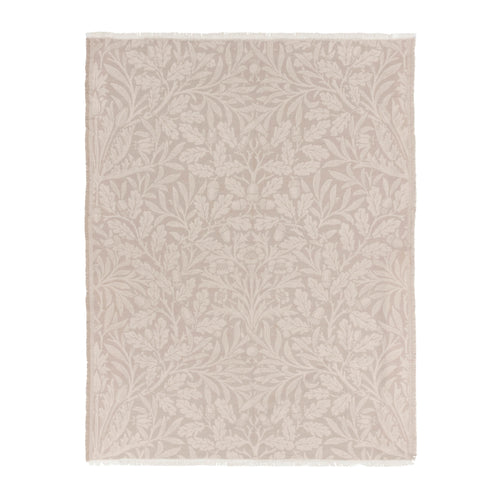Floral Beige Throws - Marigold Jacquard Throw Stone Morris & Co