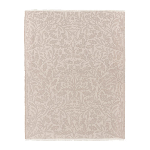 Floral Beige Throws - Marigold Jacquard Throw Stone Morris & Co