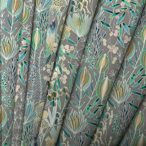 Floral Blue M2M - Masina Printed Cotton Made to Measure Roman Blinds Mineral Voyage Maison