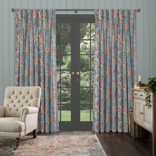 Floral Blue M2M - Masina Printed Made to Measure Curtains Egg Voyage Maison