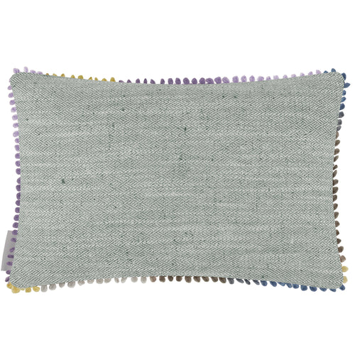 Floral Green Cushions - Morning Chorus Printed Rectangular Feather Filled Cushions Cream Voyage Maison