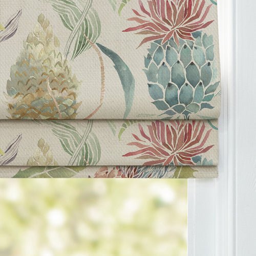Floral Red M2M - Meadwell Printed Cotton Made to Measure Roman Blinds Pomegranate Voyage Maison