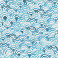 Samples - Melia Printed Cotton Fabric Sample Swatch Glacier Voyage Maison