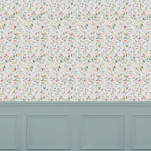 Floral Green Wallpaper - Misley  1.4m Wide Width Wallpaper (By The Metre) Poppy Voyage Maison