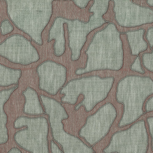Abstract Orange Fabric - Molten Woven Jacquard Fabric (By The Metre) Copper Voyage Maison