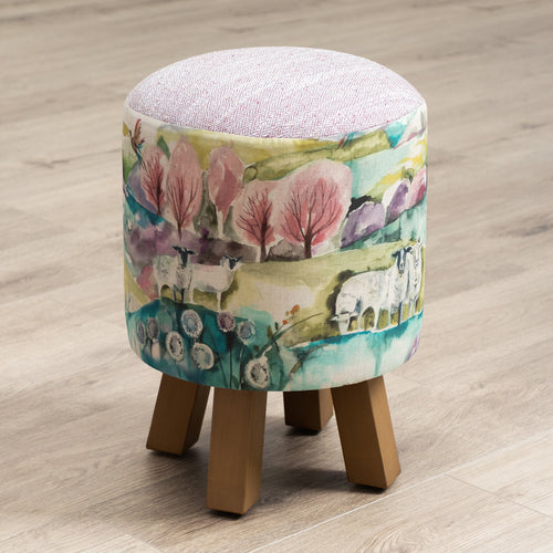 Animal Green Furniture - Monty Round Footstool Buttermere Voyage Maison