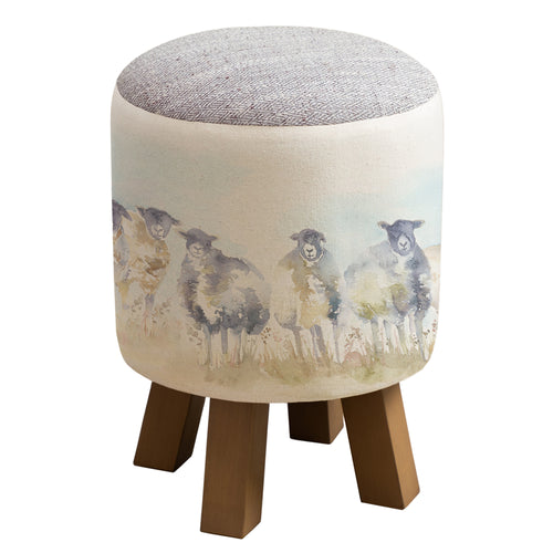 Animal Cream Furniture - Monty Round Footstool Comeby Voyage Maison