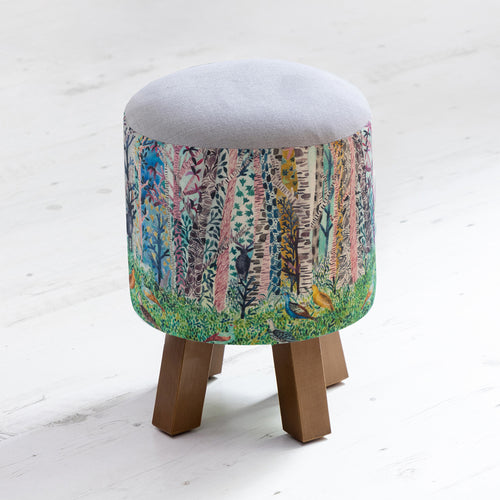 Purple Furniture - Monty Round Footstool Whimsical Tale Dawn Voyage Maison