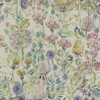 Samples - Morning Chorus Printed Fabric Sample Swatch Linen Voyage Maison