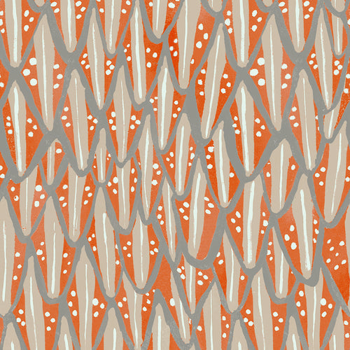 Abstract Orange Wallpaper - Mulyo  1.4m Wide Width Wallpaper (By The Metre) Sunset Voyage Maison