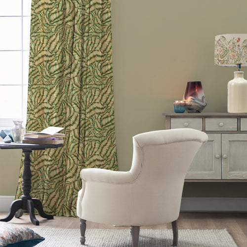 Jungle Green M2M - Musa Printed Cotton Made to Measure Curtains Kiwi Voyage Maison