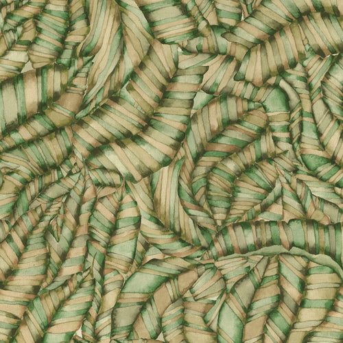 Jungle Green M2M - Musa Printed Cotton Made to Measure Curtains Kiwi Voyage Maison