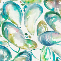 Samples - Mussel Shells Printed Fabric Sample Swatch Kelpie Voyage Maison