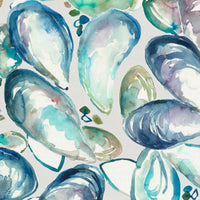 Samples - Mussel Shells Printed Fabric Sample Swatch Marine Voyage Maison