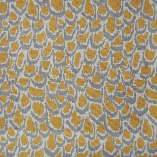 Abstract Orange Fabric - Nadaprint Printed Linen Fabric (By The Metre) Mango Voyage Maison