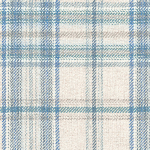 Check Blue Wallpaper - Nairna  1.4m Wide Width Wallpaper (By The Metre) Thistle Voyage Maison