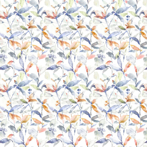 Floral Blue Fabric - Naura Printed Cotton Fabric (By The Metre) Clementine Voyage Maison