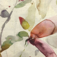 Samples - Naura Printed Fabric Sample Swatch Poppy Natural Voyage Maison