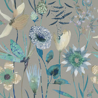 Samples - Oceania Printed Fabric Sample Swatch Mineral Voyage Maison