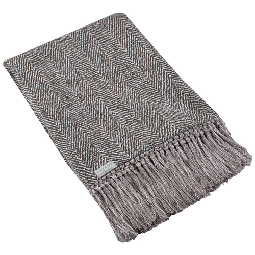 Plain Grey Throws - Oryx Woven  Throw Slate Additions