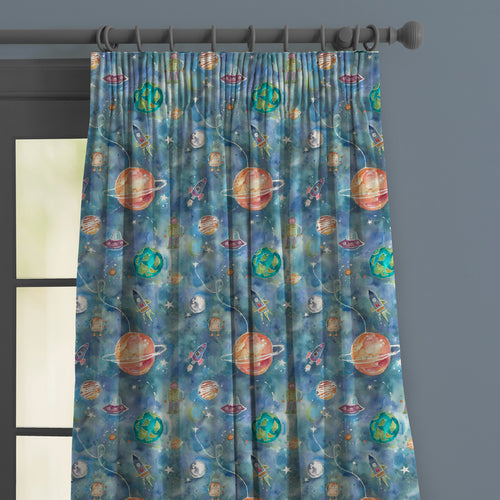 Abstract Blue M2M - Out Of This World Printed Made to Measure Curtains Sky Voyage Maison