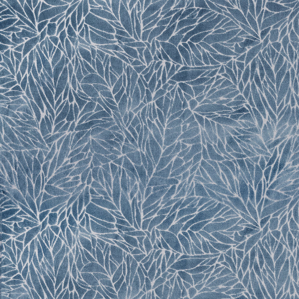 Ozul Blue Jacquard Velvet Fabric (By The Metre), Turquoise