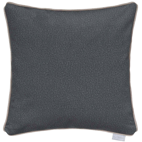 Plain Grey Cushions - Palermo  Feather Filled Cushion Charcoal Voyage Maison