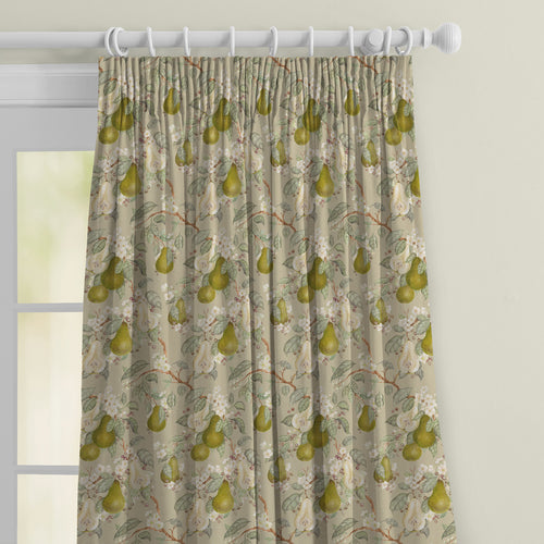 Floral Green M2M - Pear Harvest Printed Cotton Made to Measure Curtains Hazel Voyage Maison
