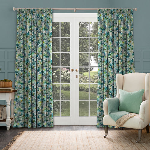 Abstract Green M2M - Pebbles Printed Made to Measure Curtains Kelpie Voyage Maison