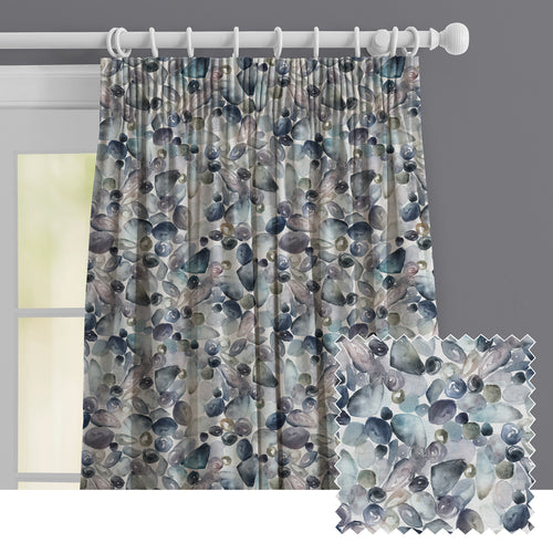 Abstract Grey M2M - Pebbles Printed Made to Measure Curtains Slate Voyage Maison