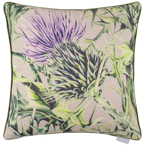 Marie Burke Penton Printed Feather Cushion in Damson