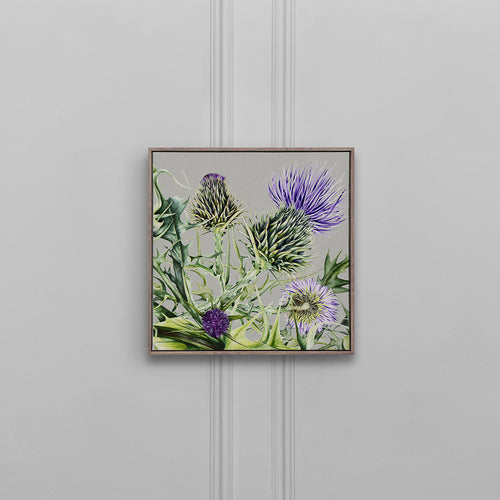 Floral Purple Wall Art - Penton Damson  Framed Canvas Stone Voyage Maison