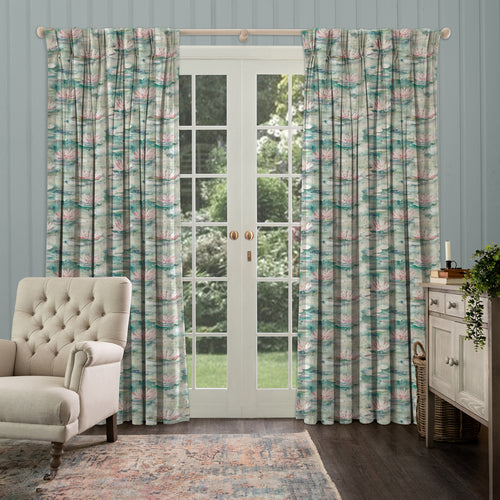 Floral Blue M2M - Perdita Printed Made to Measure Curtains Moonstone Voyage Maison