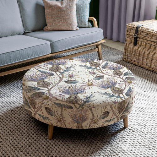 Floral Purple Furniture - Petra Large Footstool Varys Pastel Voyage Maison