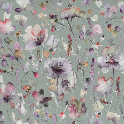 Floral Purple Fabric - Pimelea Printed Cotton Fabric (By The Metre) Willow Voyage Maison