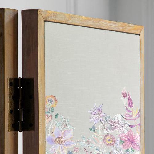 Floral Pink Furniture - Primrose Solid Wood Room Divider Haze Voyage Maison